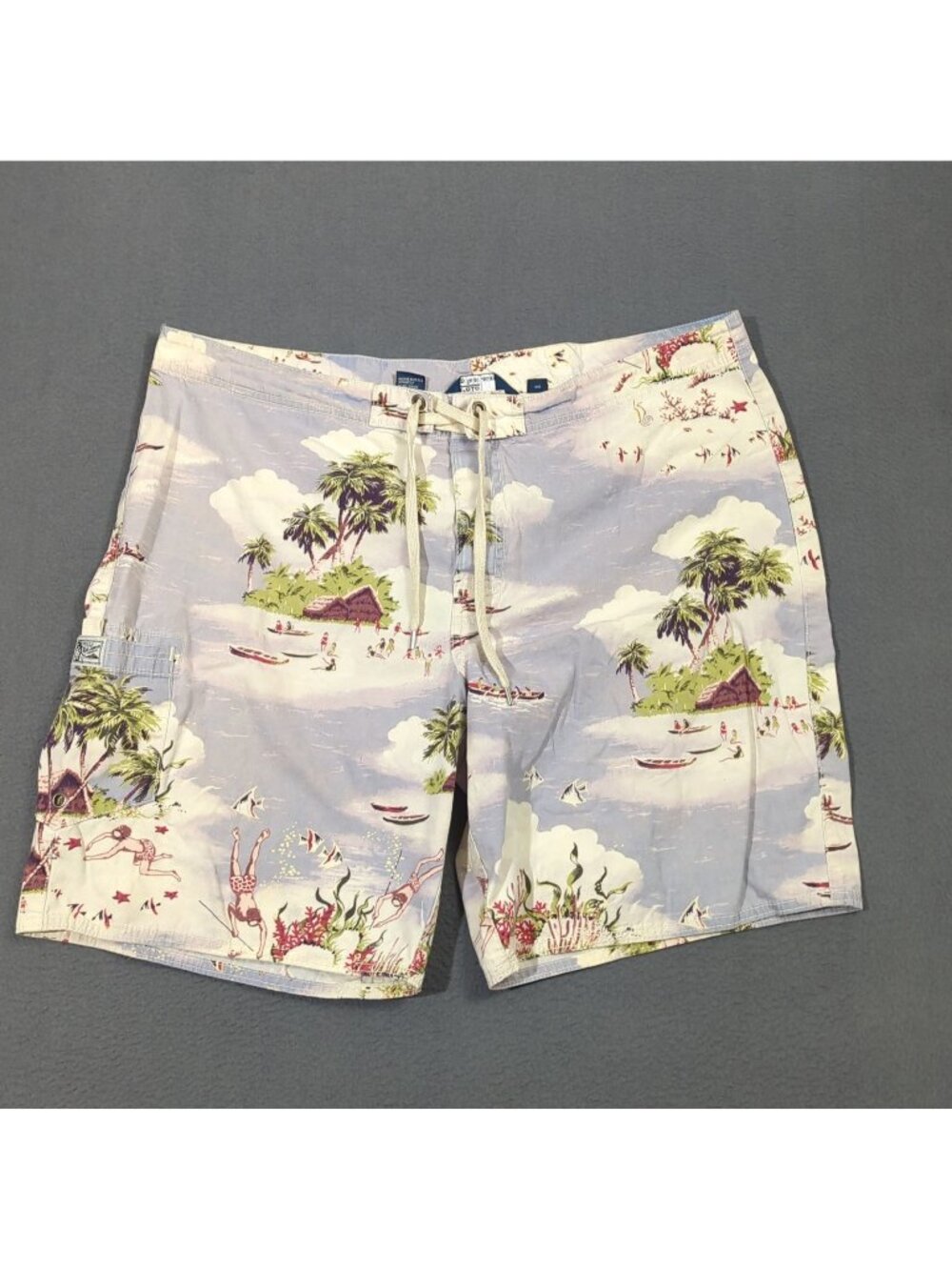 Polo Ralph Lauren Board Shorts Men's 36 Multicolor Island Spear Fishing Preppy